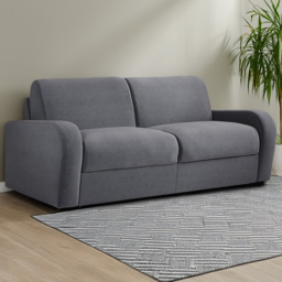 Jay-Be Deco 3 Seater Brushed Twill Admiral Sofa Bed with e-Sprung Mattress - Size: 2 Seater - Grey - Wilko