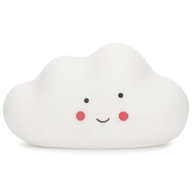 ValueLights Children Nursery Cloud LED Nightlight with Remote - Size: 8 x 15 x 8cm - White - Wilko - image 1