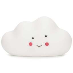 ValueLights Children Nursery Cloud LED Nightlight with Remote - Size: 8 x 15 x 8cm - White - Wilko