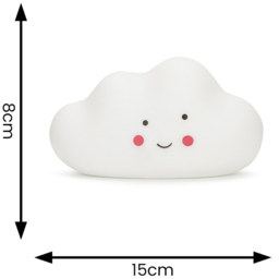 ValueLights Children Nursery Cloud LED Nightlight with Remote - Size: 8 x 15 x 8cm - White - Wilko - thumbnail 7
