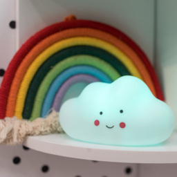 ValueLights Children Nursery Cloud LED Nightlight with Remote - Size: 8 x 15 x 8cm - White - Wilko - thumbnail 4