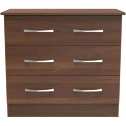 Crowndale Avon 3 Drawer Noche Walnut Chest of Drawers - Wilko - thumbnail 4