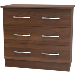Crowndale Avon 3 Drawer Noche Walnut Chest of Drawers - Wilko - thumbnail 3