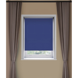 New Edge Blinds Thermal Blackout Roller Blind Navy 120cm - Size: W 120cm x D 170cm - Blue - Wilko - thumbnail 4