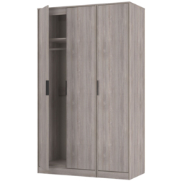 Crowndale Hong Kong 3 Door Grey Oak Tall Wardrobe Ready Assembled - Wilko - thumbnail 7