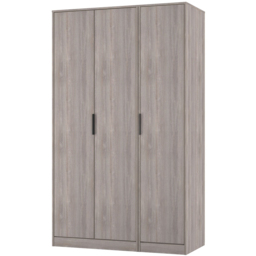 Crowndale Hong Kong 3 Door Grey Oak Tall Wardrobe Ready Assembled - Wilko - thumbnail 5