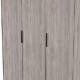 Crowndale Hong Kong 3 Door Grey Oak Tall Wardrobe Ready Assembled - Wilko - thumbnail 6