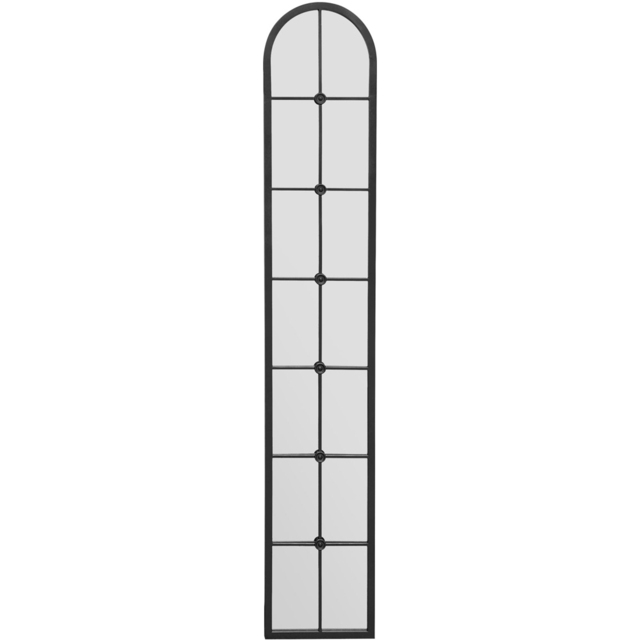 The Arcus Black Arched Metal Leaner Wall Mirror 170 x 30cm - MirrorOutlet - Wilko - image 1