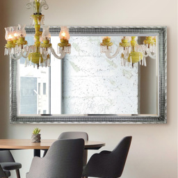 Fenton Vintage Silver Leaner Wall Mirror 171 x 111cm - MirrorOutlet - Wilko - thumbnail 3