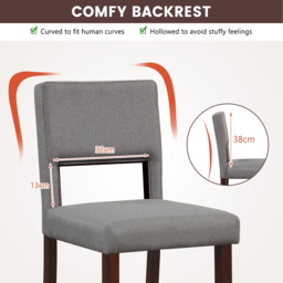 Costway Grey Bar Stool Set of 2 - Size: 104 x 49 x 30cm - Wilko - thumbnail 4