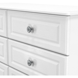 Crowndale Pembroke 6 Drawer Matt White Wide Chest of Drawers Ready Assembled - White Matt - Wilko - thumbnail 6