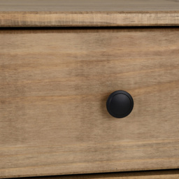 Seconique Panama 3 Drawer Natural Wax Bedside Table - Brown - Wilko - thumbnail 6