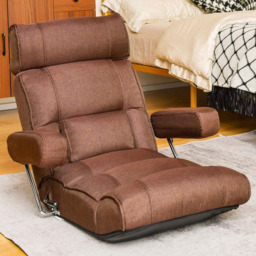 Costway Brown Adjustable Sofa Lounge Chair - Size: Single - Wilko - thumbnail 1