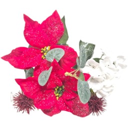 Poinsettia BouquetWhite or Pink - Wilko - thumbnail 3