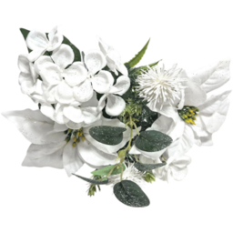 Poinsettia BouquetWhite or Pink - Wilko - thumbnail 4
