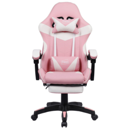 Neo Pink PU Leather Swivel Office Chair - Size: 66 x 55 x 125cm - Wilko - thumbnail 4