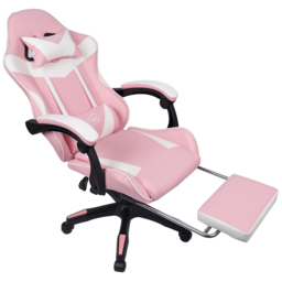 Neo Pink PU Leather Swivel Office Chair - Size: 66 x 55 x 125cm - Wilko - thumbnail 5