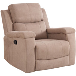 Ledbury Beige Fabric Manual Recliner Chair - Size: Single - Wilko - thumbnail 3