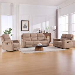 Ledbury Beige Fabric Manual Recliner Chair - Size: Single - Wilko - thumbnail 6