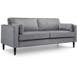 Julian Bowen Hayward 3 Seater Grey Chenille Sofa - Wilko - thumbnail 3