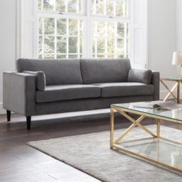 Julian Bowen Hayward 3 Seater Grey Chenille Sofa - Wilko - thumbnail 6