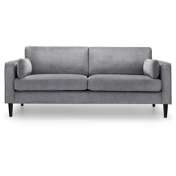Julian Bowen Hayward 3 Seater Grey Chenille Sofa - Wilko - thumbnail 4