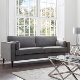 Julian Bowen Hayward 3 Seater Grey Chenille Sofa - Wilko - thumbnail 7