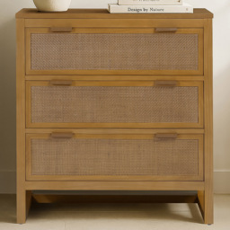 Teamson Home Hatteras 3 Drawer Natural Dresser - Wilko - thumbnail 1
