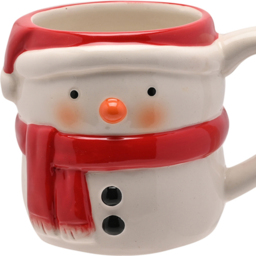 The Seasonal Gift Co. Santa & Friends Snowman Ceramic Mug Small - Size: 9 x 12 x 9cm - White - Wilko - thumbnail 3