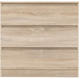 Seconique Malvern 3 Drawer Sonoma Oak Effect Chest - Brown - Wilko - thumbnail 4