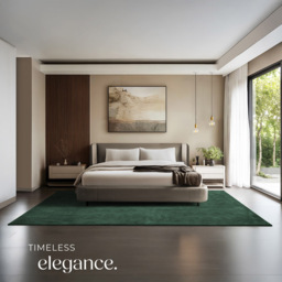 tectake Zonelle Green Short Pile Ultra Soft Rug 290 x 200cm - Size: 168 x 38 x 77cm - White - Wilko - thumbnail 7
