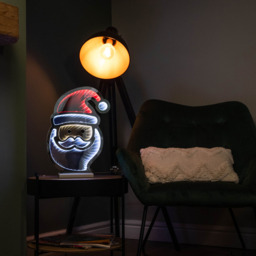 Samuel Alexander Red White and Warm White LED Santa's Face Infinity Christmas Decoration 40cm - Size: 40cm x 27cm x 27cm - Multi - Wilko - thumbnail 4