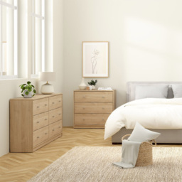 Furniture To Go May 6 Drawer Jackson Hickory Oak Chest of Drawers - Brown - Wilko - thumbnail 6
