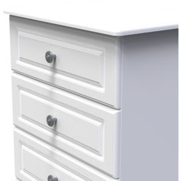 Crowndale Pembroke 4 Drawer Matt White Midi Chest of Drawers Ready Assembled - White Matt - Wilko - thumbnail 6