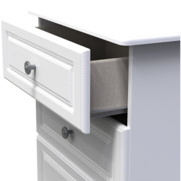 Crowndale Pembroke 4 Drawer Matt White Midi Chest of Drawers Ready Assembled - White Matt - Wilko - thumbnail 7