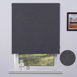 Trends Jute Textured Blackout Blind - Dark Grey/60cm - Size: W 60 x D 165cm - Trend Blinds - Wilko - thumbnail 3