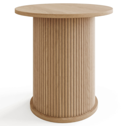 GFW Omari Oak Slatted Side Table - Size: 50 x 50 x 50cm - Wilko - thumbnail 3