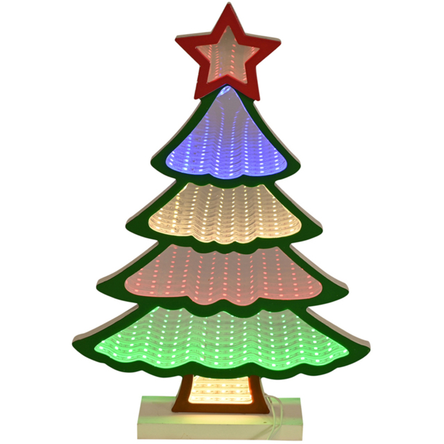 The Seasonal Gift Co. Multicolour LED Xmas Tree Infinity Stand Light 32cm - Size: 31 x 21.5 x 5cm - Clear - Wilko - image 1