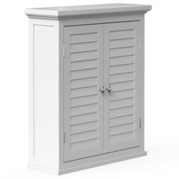 Teamson Home Glancy 2 Door White Removable Wooden Wall Cabinet - Size: 61.0 x 17.8 x 50.8cm - Wilko - thumbnail 5