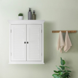 Teamson Home Glancy 2 Door White Removable Wooden Wall Cabinet - Size: 61.0 x 17.8 x 50.8cm - Wilko - thumbnail 7