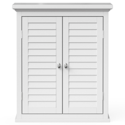 Teamson Home Glancy 2 Door White Removable Wooden Wall Cabinet - Size: 61.0 x 17.8 x 50.8cm - Wilko - thumbnail 3