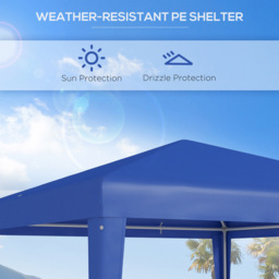 Outsunny 2.7 x 2.7m Blue Marquee Party Tent - Size: 110 x 14 x 15.5cm - Wilko - thumbnail 5