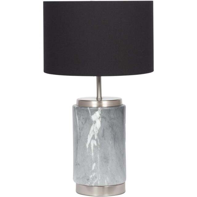 Pacific Lifestyle Carrara Grey Marble Effect Ceramic Table Lamp - Wilko - image 1