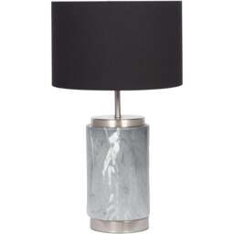 Pacific Lifestyle Carrara Grey Marble Effect Ceramic Table Lamp - Wilko - thumbnail 1