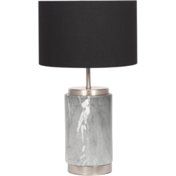 Pacific Lifestyle Carrara Grey Marble Effect Ceramic Table Lamp - Wilko - thumbnail 4