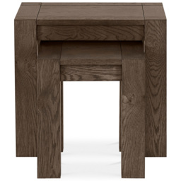Bentley Designs Turin Dark Oak Nesting Table Set of 2 - Size: 50 x 55 x 45cm - Brown - Wilko - thumbnail 4
