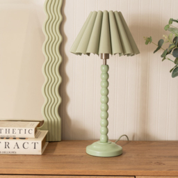 ValueLights Bobbins Sage Green Scallop Tapered Shade Sage Green LED Table Lamp - Wilko - thumbnail 4