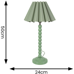 ValueLights Bobbins Sage Green Scallop Tapered Shade Sage Green LED Table Lamp - Wilko - thumbnail 5