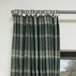 Divante Highbury Dark Green Check Curtains 183 x 168cm - Size: W 183 x D 168cm - Wilko - thumbnail 4