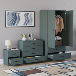 VIDA DESIGNS Riano Green 3 Piece Bedroom Furniture Set - Jasper Green - Wilko - thumbnail 6